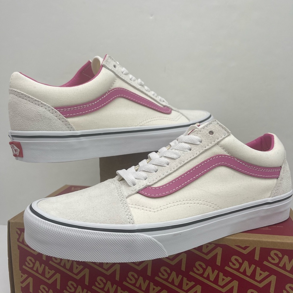 Vans Men’s Old Skool
Pop Raspberry Rose Sneakers
VN000CR5YLZ
Cream Pink Low-To - Picture 12 of 16